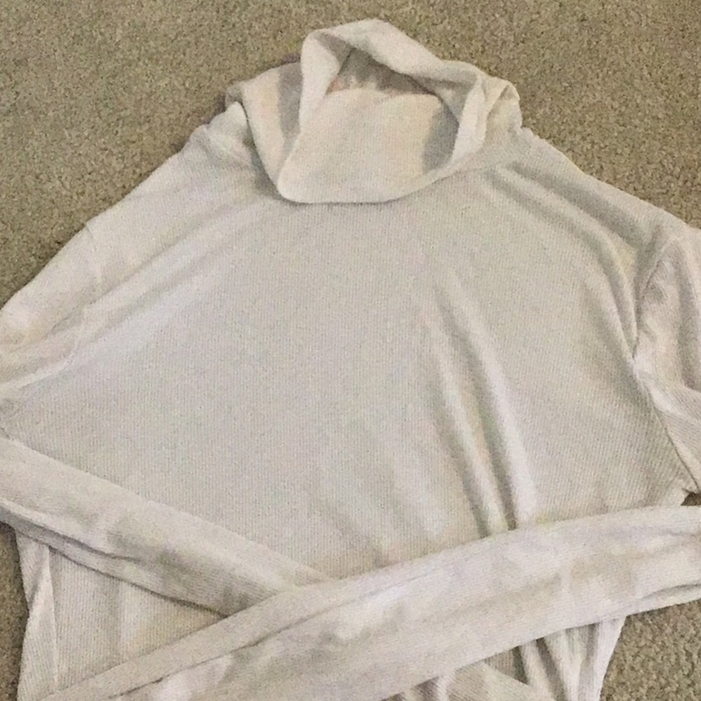 sunday best cropped white turtleneck